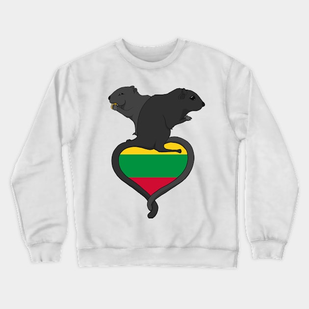 Gerbil Lithuania (dark) Crewneck Sweatshirt by RampArt